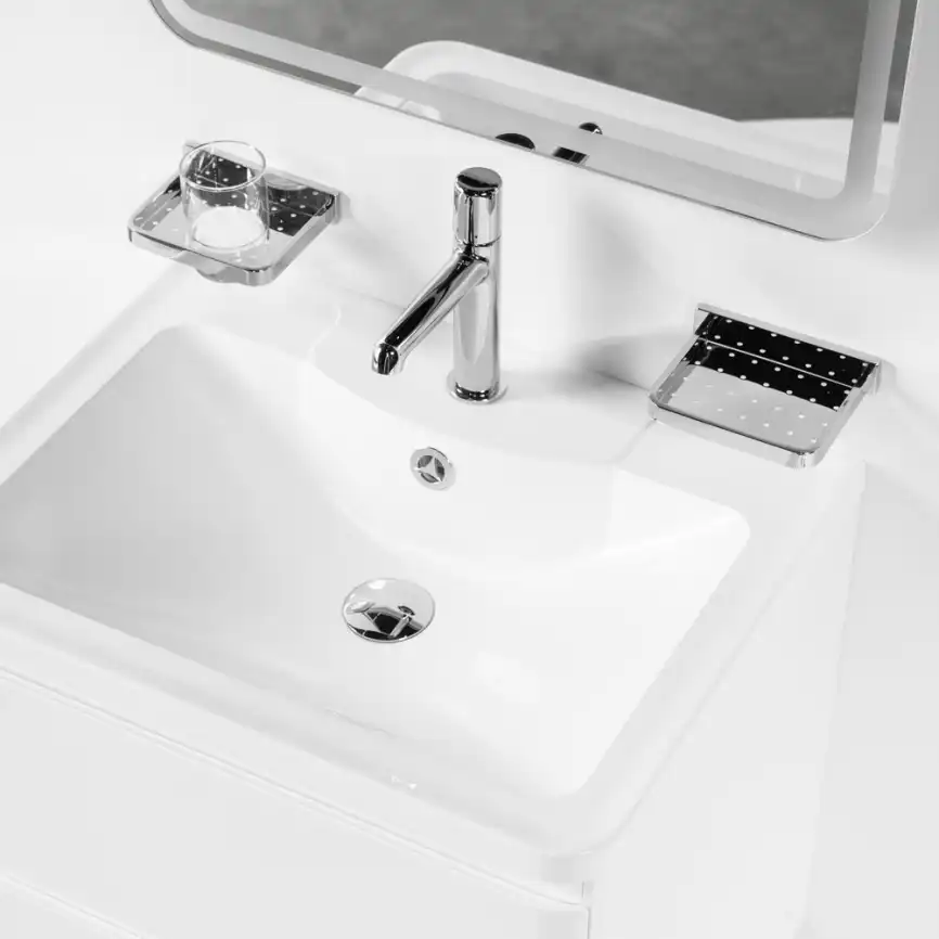 Тумба под раковину BelBagno ALBANO-600-2C-SO-BL подвесная Bianco Lucido фото 11