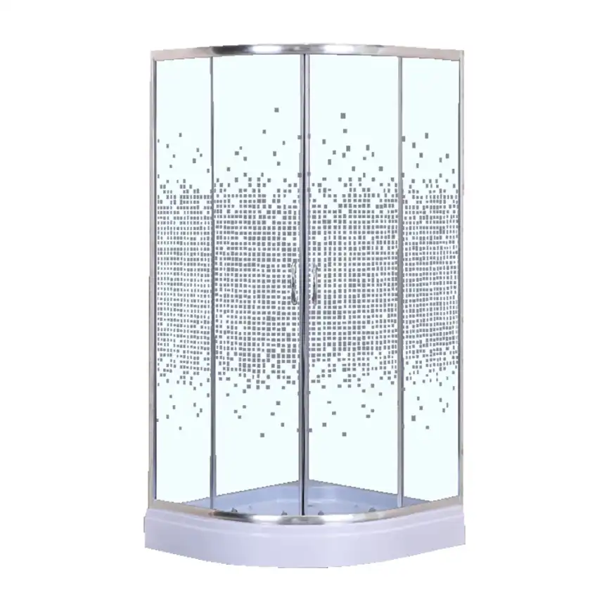 Душевой уголок LORANTO 90х90х215 с низким поддоном 13см, профиль хром, CS-8015GB 90 фото 1