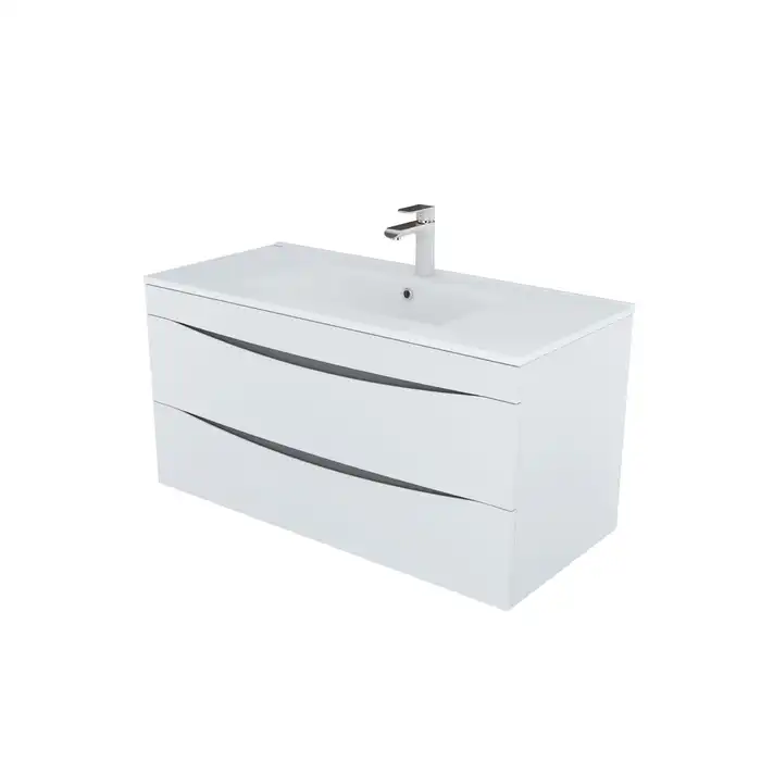 Тумба с раковиной IDDIS Cloud 100, подвесная, Белая, CLO10W1i95K фото 2