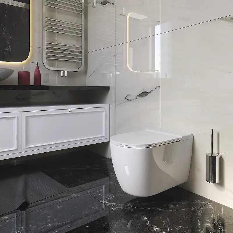 Подвесной унитаз Grossman GR-5502 безободковый, Белый глянцевый фото 6