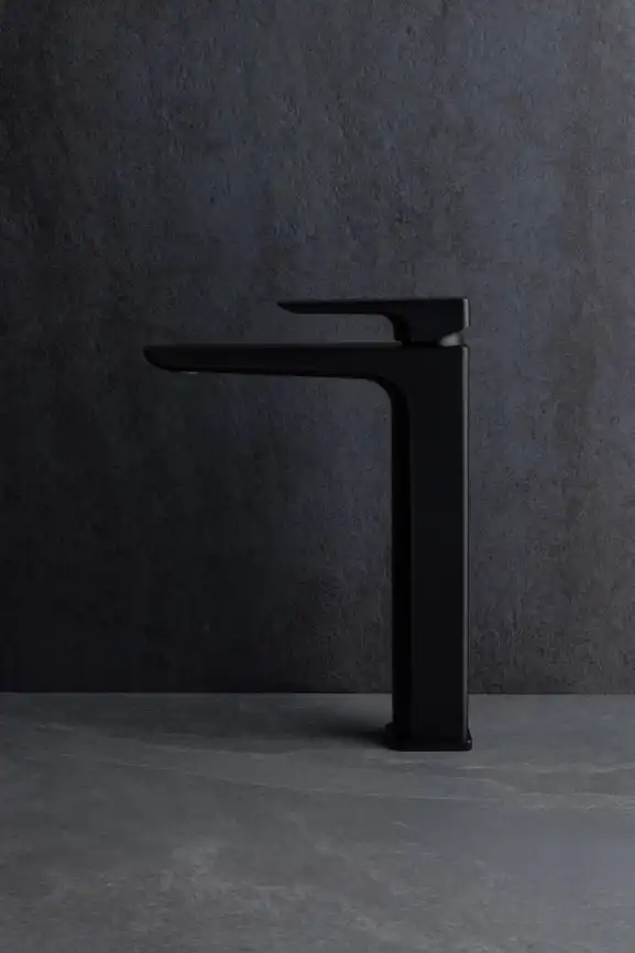 Смеситель для накладной раковины Allen Brau Infinity 5.21002-31, однорычажный, высокий, Черный матовый фото 9