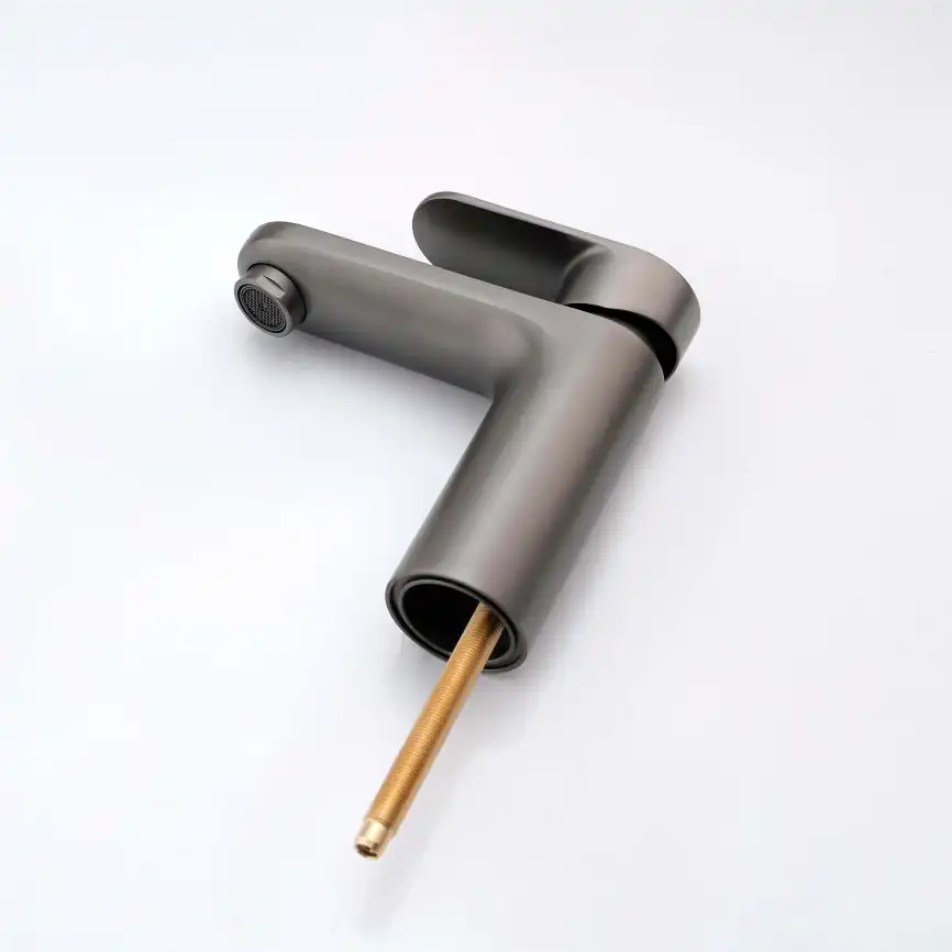 Смеситель для раковины Aquatek Ника AQ1812BGM, Оружейная сталь фото 4