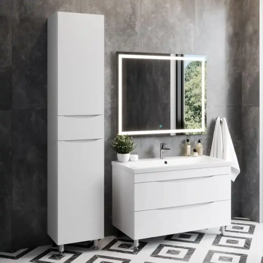 Пенал AURA ПАЛЕРМО 40-1 напольный корзина левый фото 4