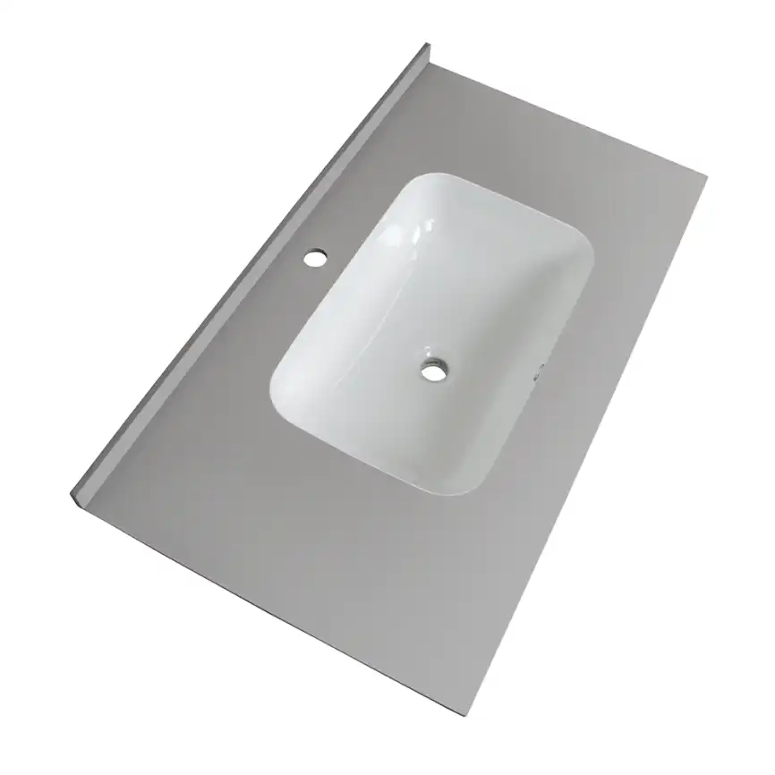 Раковина мебельная AVS Шарм 100x56 белая/серая фото 5