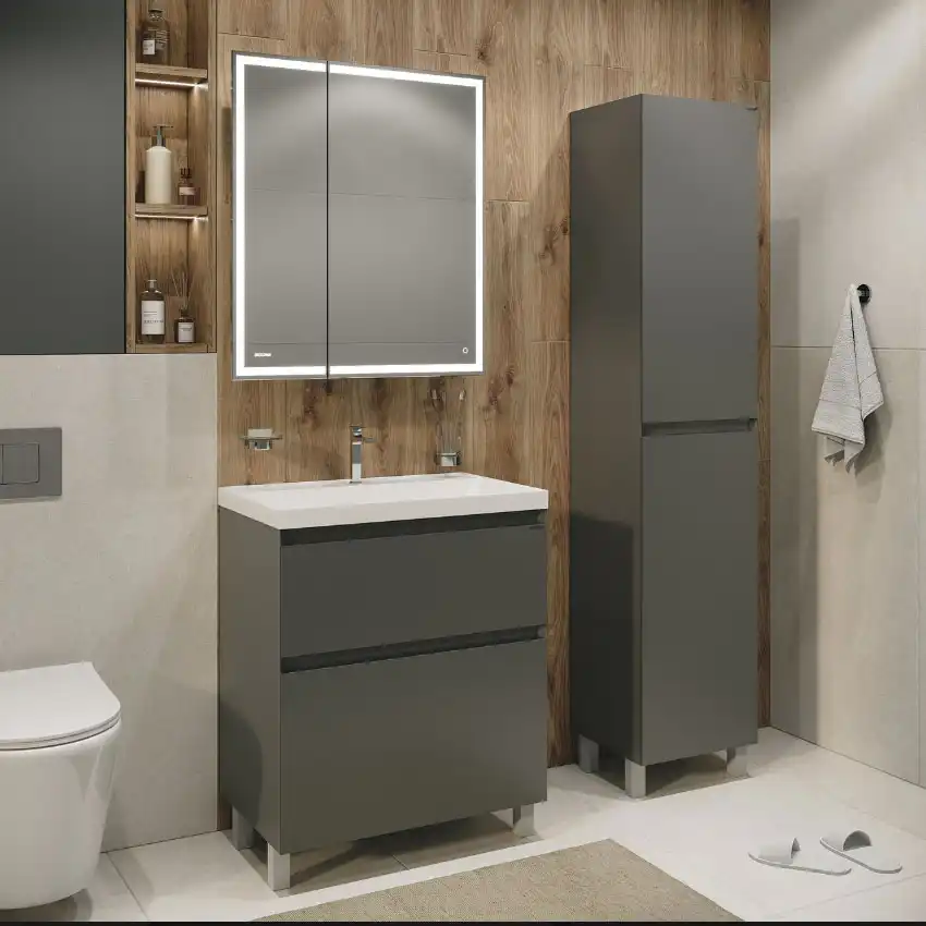 Тумба под раковину Grossman Меркадо 70 напольная, графит матовый (107073) фото 6