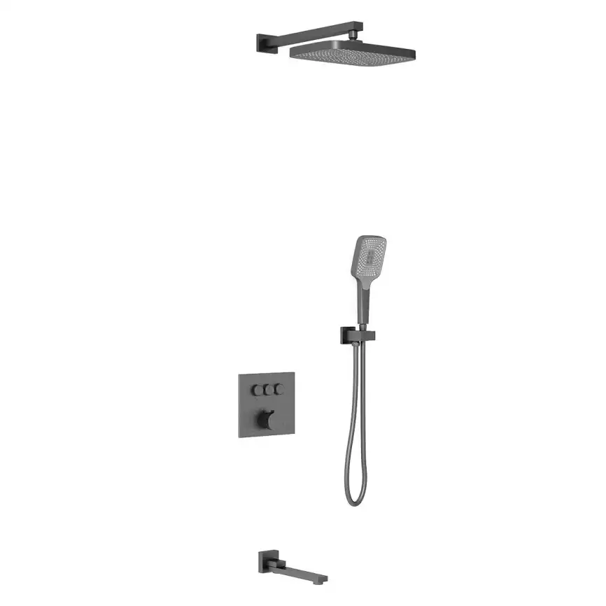 Душевая система  Vincea  VSFW-4311GM VSFW-4311GM встраиваемая, вороненная сталь фото 2