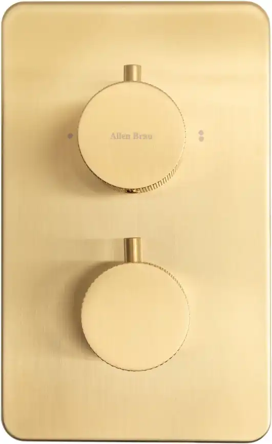 Смеситель для ванны Allen Brau Priority 5.3U123-GB (с внутренней частью, 3 выхода) золото браш фото 6