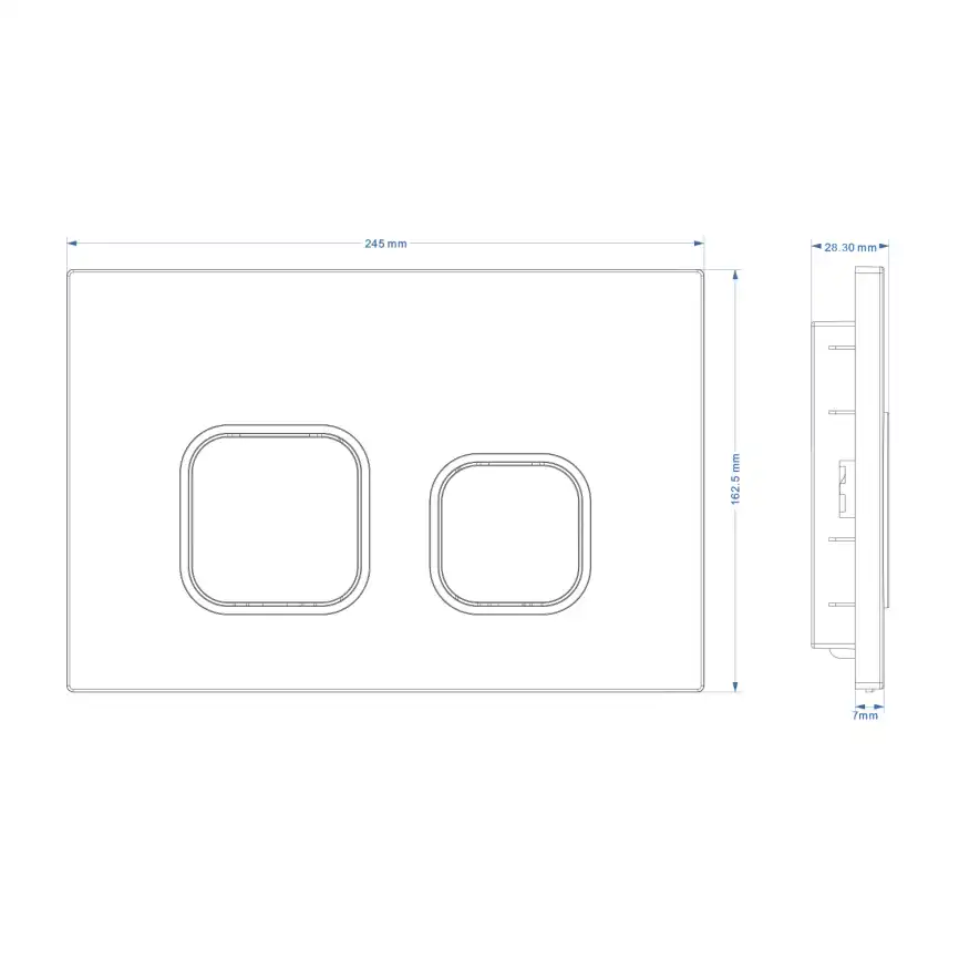 Кнопка смыва AZARIO NEW-TS AZ-ABS-002-B, Черная матовая фото 4