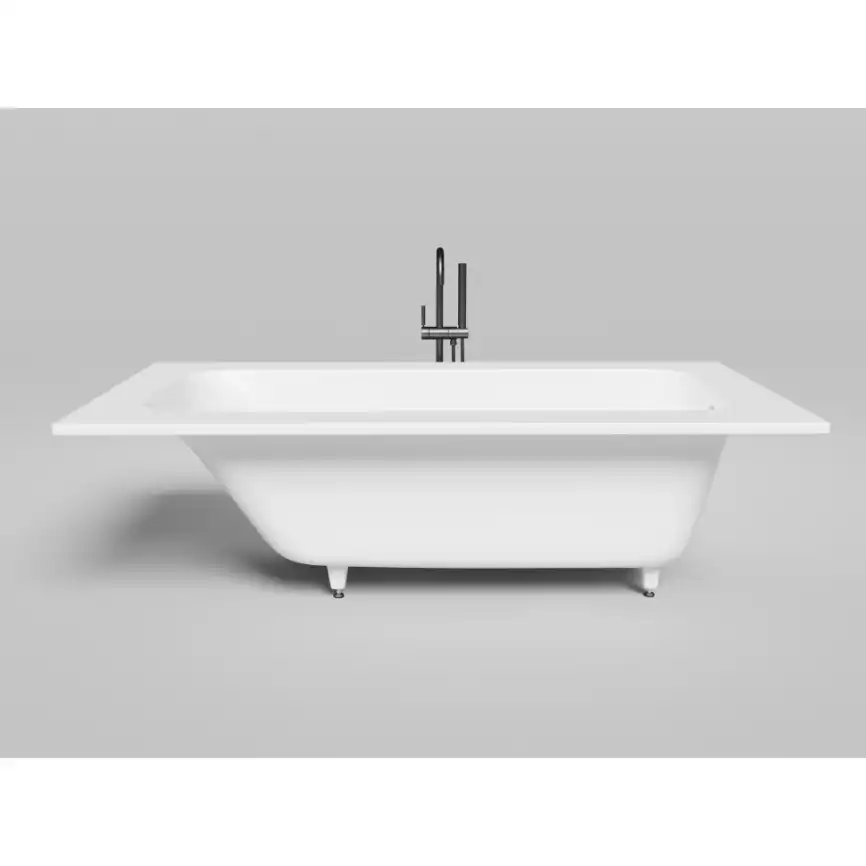 Ванна Salini ORLANDA PLUS 190х100 102024M из материала S-Stone, Белая матовая фото 2
