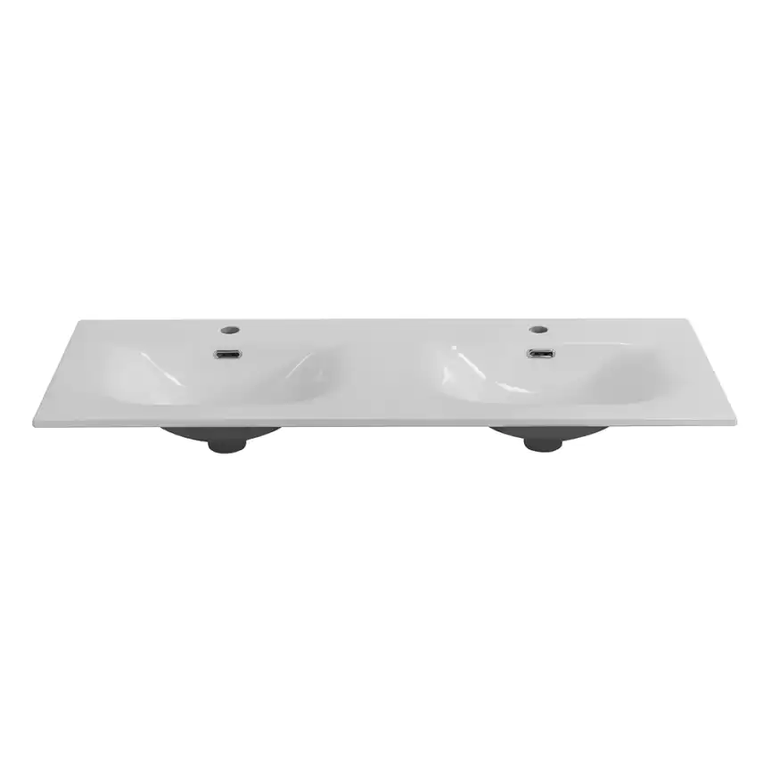 Керамическая раковина с двумя чашами BelBagno BB-8099-120-2 фото 3