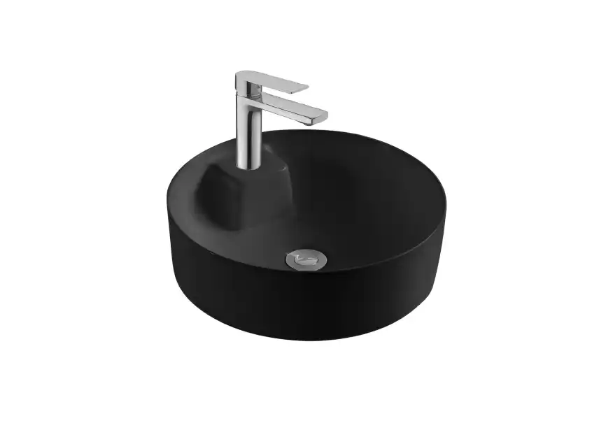 Раковина накладная Aquatek Европа 40,5х40,5х14 AQ5212-MB, Черная матовая фото 1