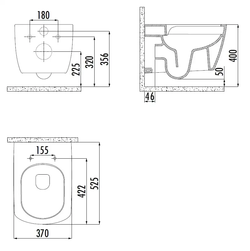 Унитаз подвесной безободковый с биде Creavit Elegant EG321-00CB00E-0000 с сиденьем микролифт Белый фото 3