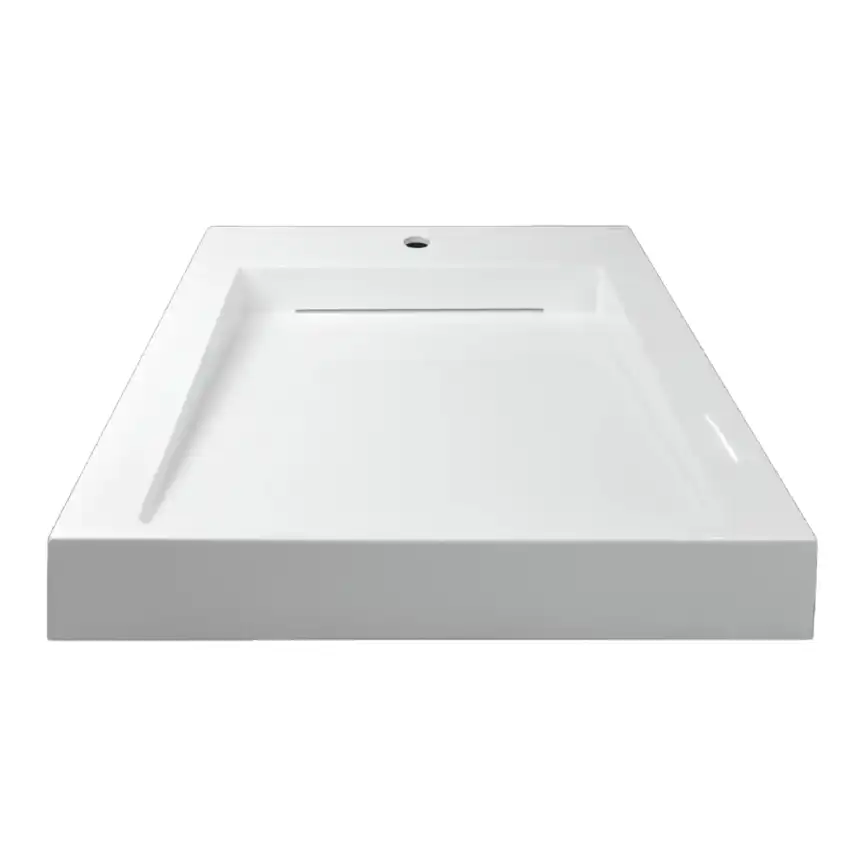 Раковина Azario DOMINO 60х56 CS00082282 над стиральной машиной, из литьевого мрамора, Белая фото 2