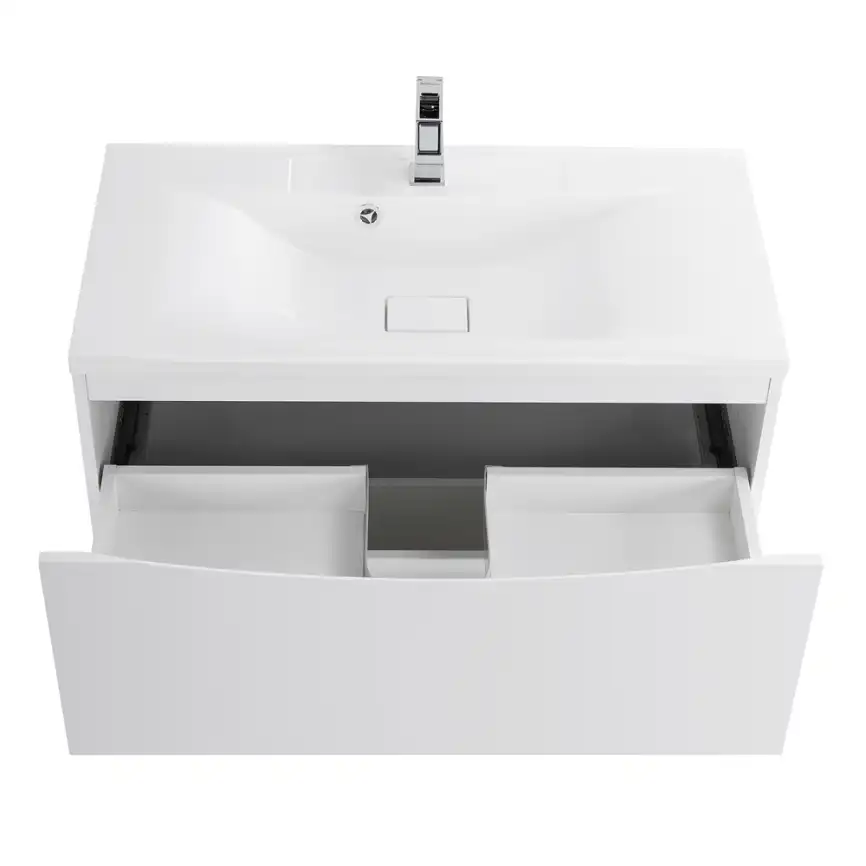 Тумба под раковину BelBagno MARINO-800-2C-PIA-BL-P напольная Bianco Lucido фото 11