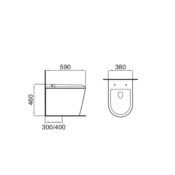 Электронный унитаз-биде Grossman Smart GR-PR-5702 приставной, с импульсным смывом, белый фото 9