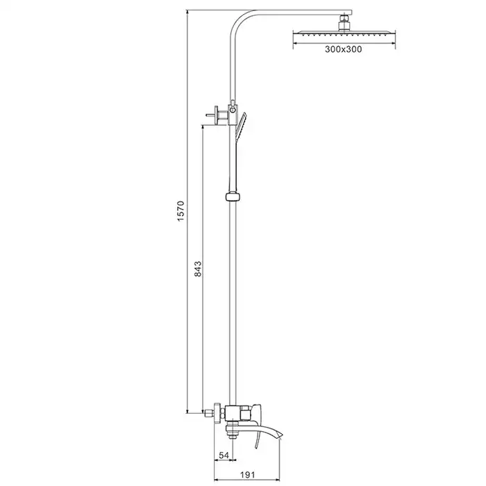 Душевая система Gappo G2407-4 с поворотным изливом, Бронза фото 2