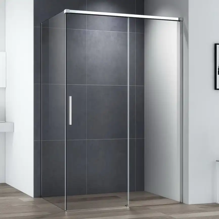 Душевой уголок CEZARES DUET SOFT-AH-1-120/80-C-Cr стекло Прозрачное, профиль Хром фото 1