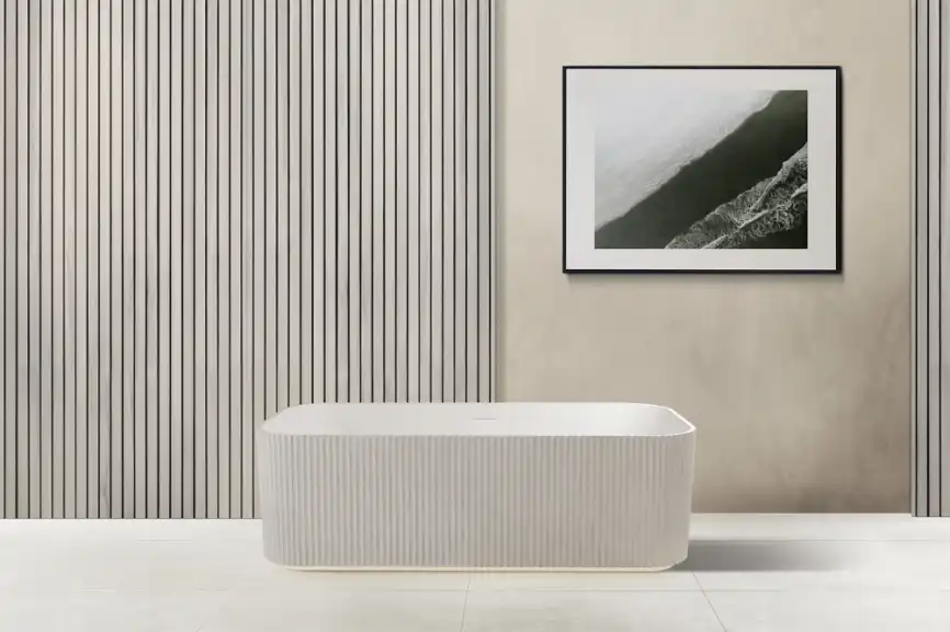 Ванна  Abber Stein 170х75 AS9663 из искусственного камня, Белая матовая фото 3