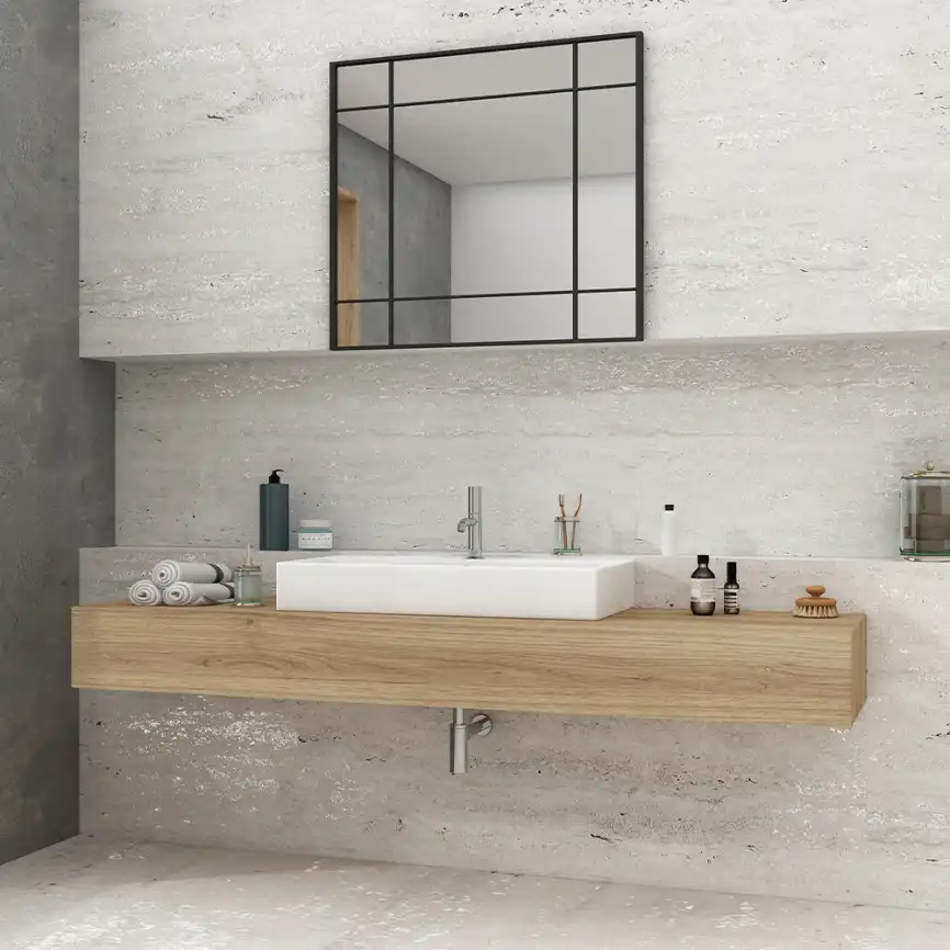 Керамогранит AVS Travertino White 60x120 карвинг, серый фото 2