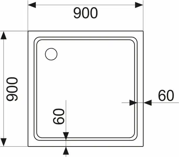 Душевой уголок AVS Фаворит 90x90 профиль хром, стекло прозрачное, 803-0025-195-9090-CR-T фото 3