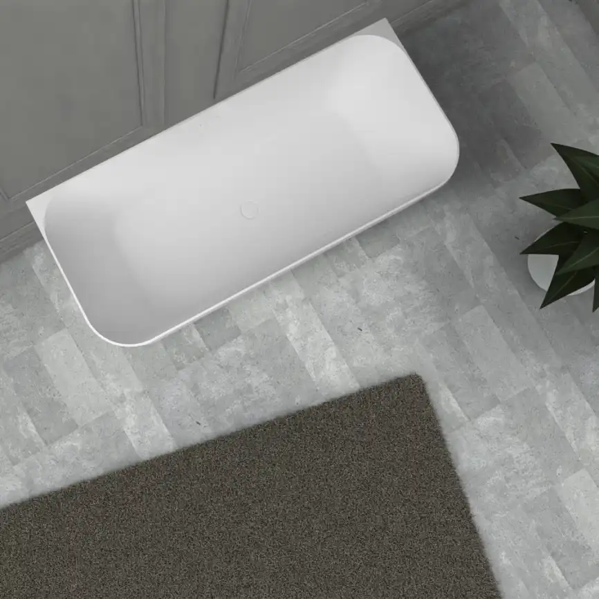 Ванна  Abber Stein 170х75 AS9617 из искусственного камня, Белая матовая фото 3