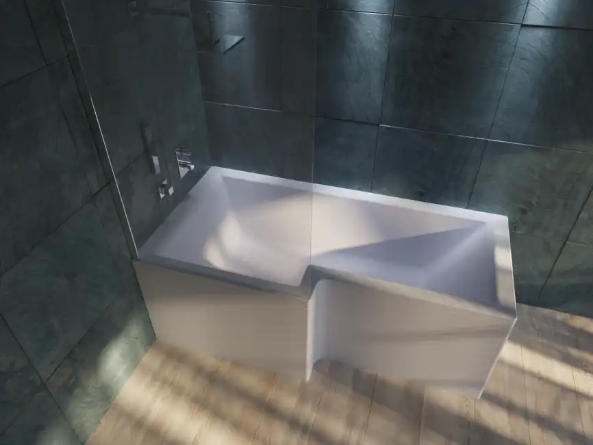 Акриловая ванна Marka One Linea 165х85 01лин16585л левая, Белая фото 2