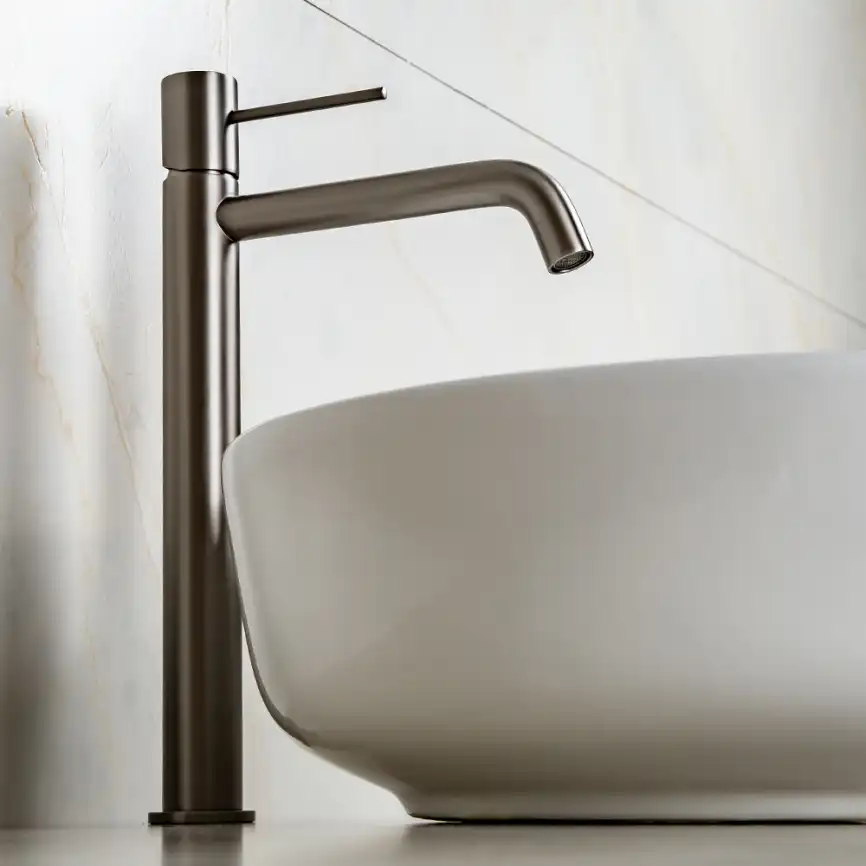 Смесители для раковины AVS Slimmer 811-101-GM высокий, оружейная сталь фото 10