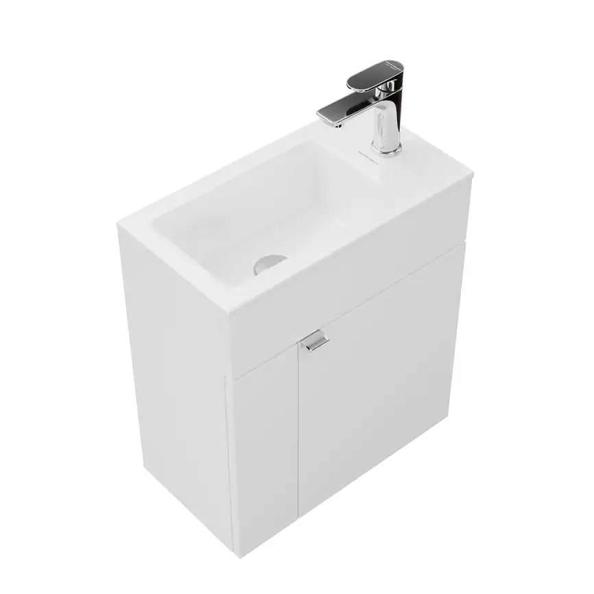 Тумба под раковину Kerama Marazzi LATO 50 см, LAT.50.1\WHT подвесная, Белая глянцевая фото 2