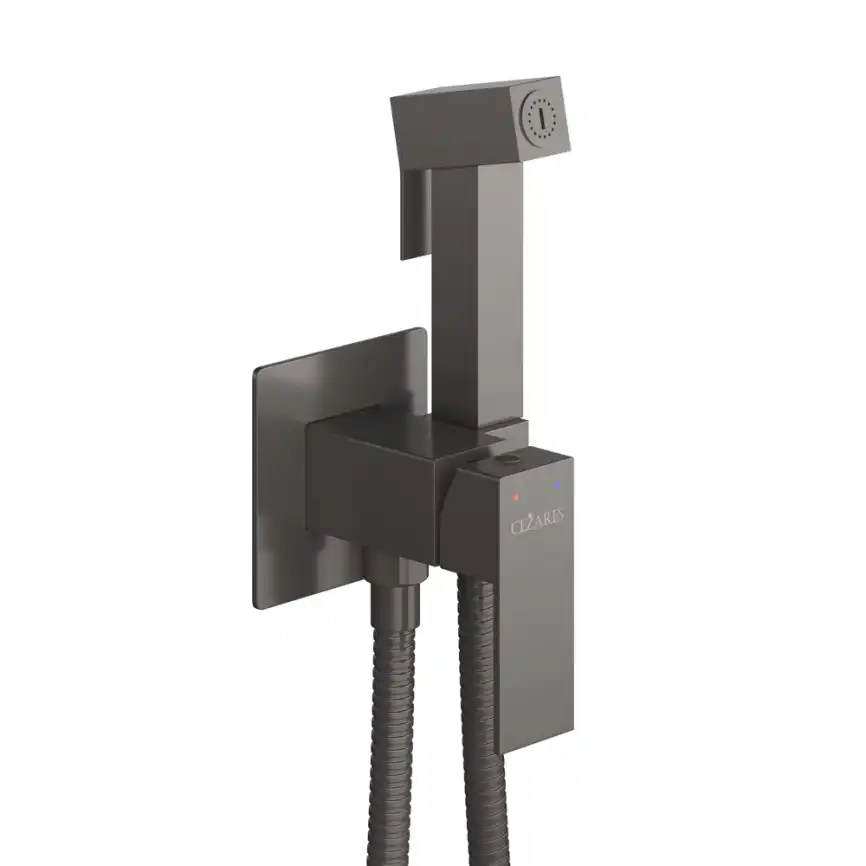 Гигиенический душ со смесителем Cezares SLIDER-DIF-GM, Оружейная сталь фото 2