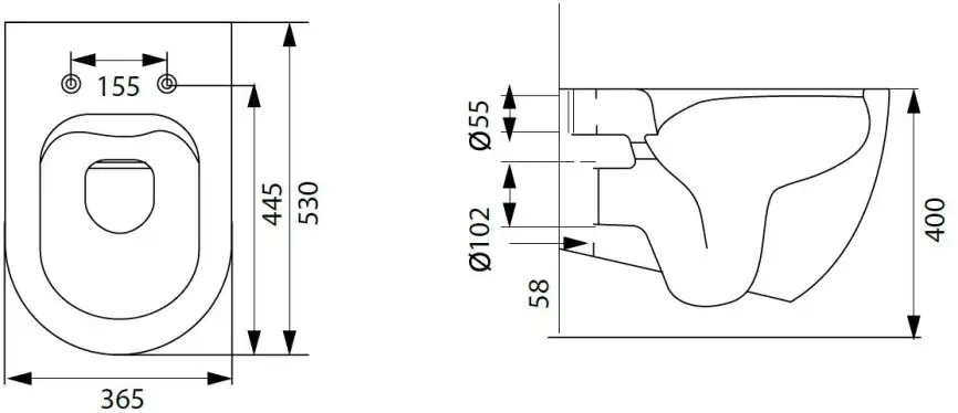 Подвесной безободковый унитаз Allen Brau Reality 4.32006.20 без сиденья, белый глянец фото 2
