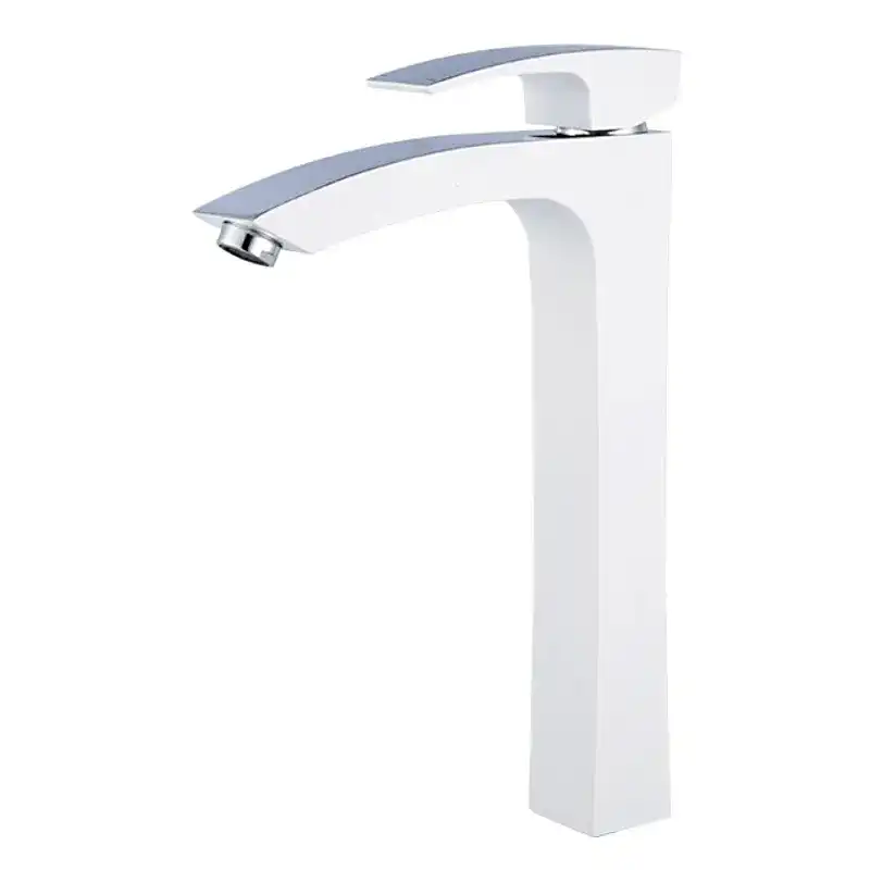 Смеситель для раковины Gappo G1007-18 высокий, Хром / Белый фото 1