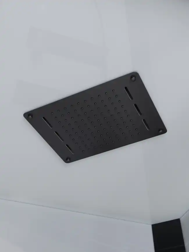 Душевая кабина BelBagno UNO-CAB-A-1-90-C-NERO-Bi-TOP-L , левая, профиль черный матовый фото 13