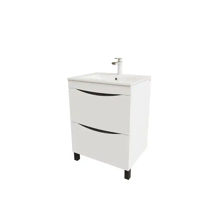 Тумба с раковиной IDDIS Cloud 60, напольная, Белая, CLO60WFi95K фото 4