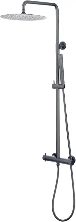 Душевая система Allen Brau Fantasy 5.11001-MG с термостатом, графит брашированный фото 1