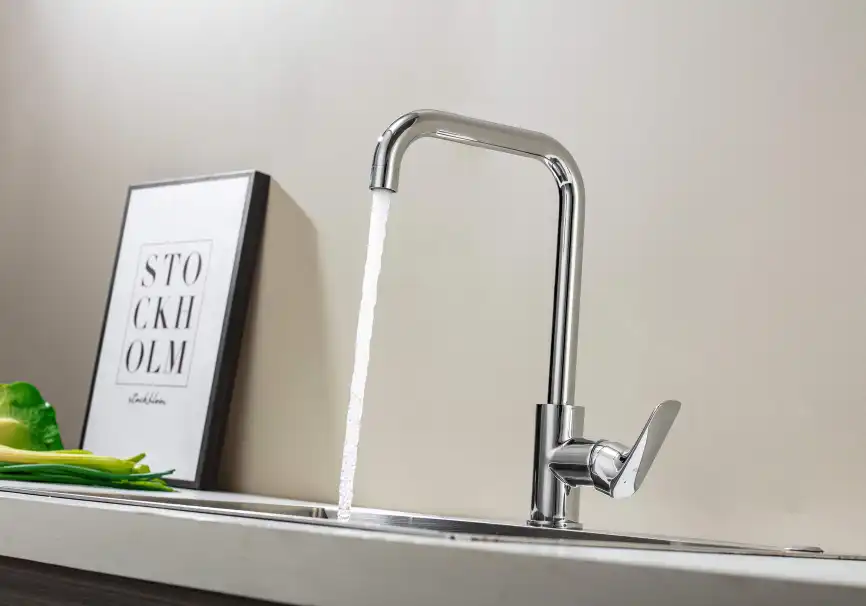 Смеситель для кухни Aquatek Вега AQ1081CR поворотный излив, Хром фото 6