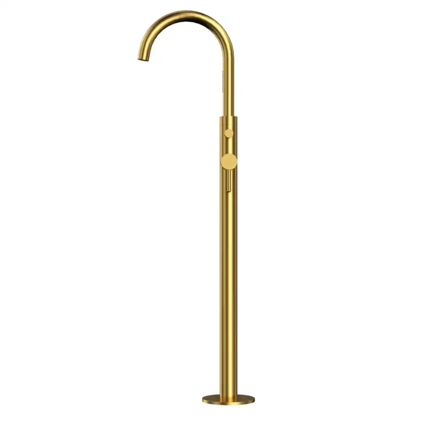 Смеситель для ванны Whitecross Y brushed gold напольный Золото брашированное, Y1233GLB фото 2