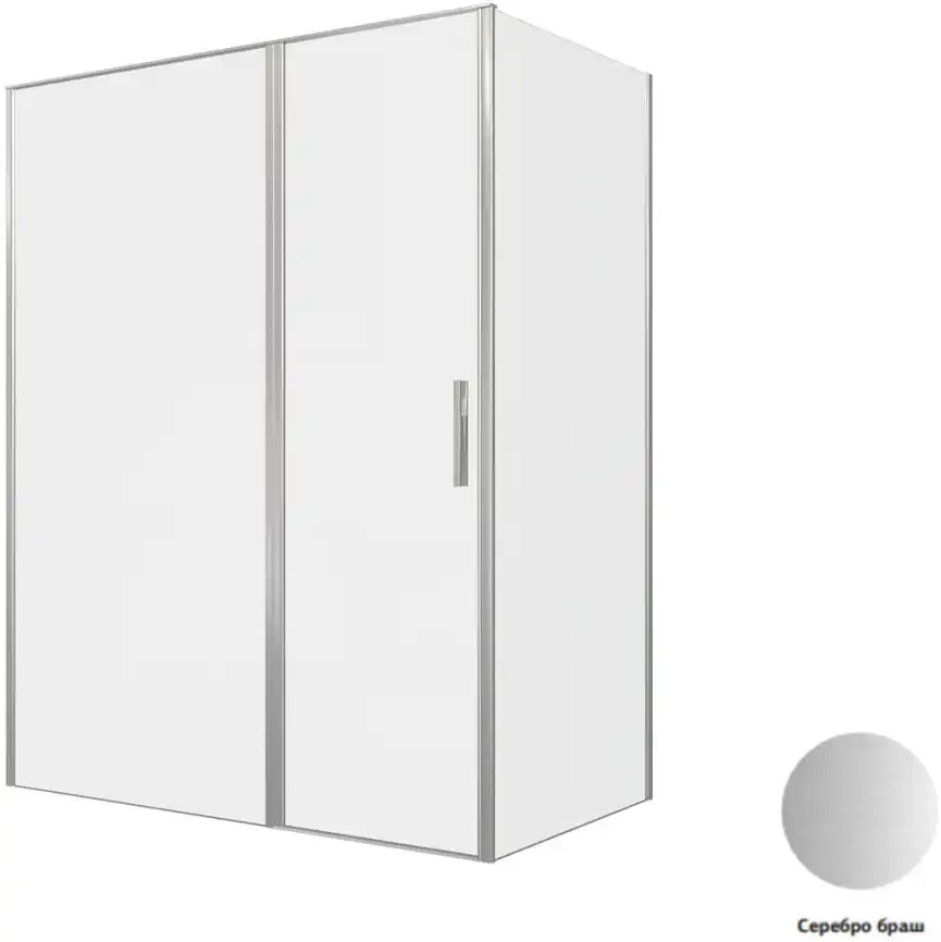 Душевой уголок Allen Brau Priority 160x90 3.31038.BA + 3.31044.BA серебро браш фото 1