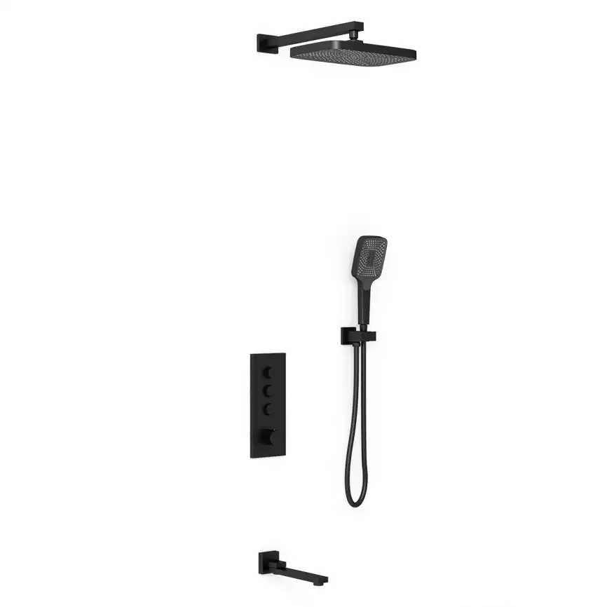 Душевая система  Vincea  VSFW-433T1MB VSFW-433T1MB  с термостатом, встраиваемая, черный матовый фото 2