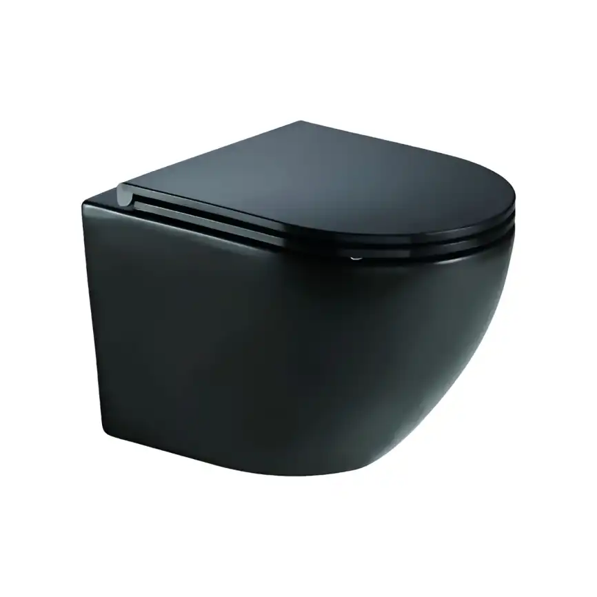 Унитаз подвесной AVS Сфера 801-0034-P-T2-MB безободковый, черный матовый фото 1