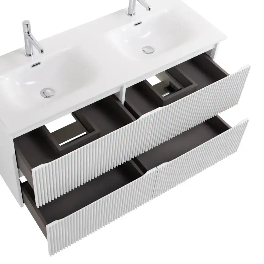 Тумба под раковину BelBagno UNO-1200-4C-SO-BO подвесная, Bianco Opaco фото 6