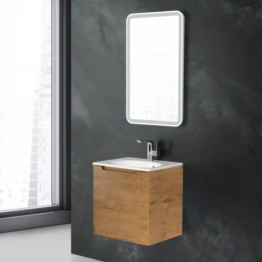 Зеркало BelBagno MARINO 50х80 SPC-MAR-500-800-LED-BTN с подстветкой, кнопочный выключатель фото 5