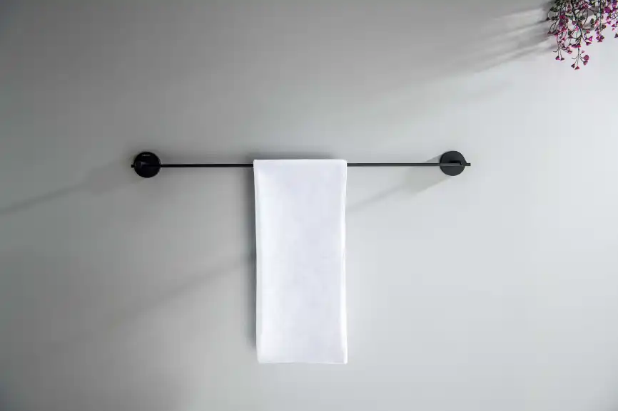 Держатель полотенец 600 мм Aquatek Бетта AQ4614MB, Черный матовый фото 4