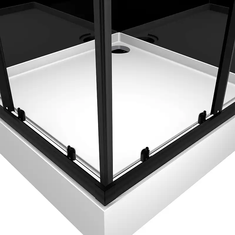 Душевая кабина Loranto NEO 90x90x190 с низким поддоном 15см, профиль черный-матовый, CS-21801BP фото 4