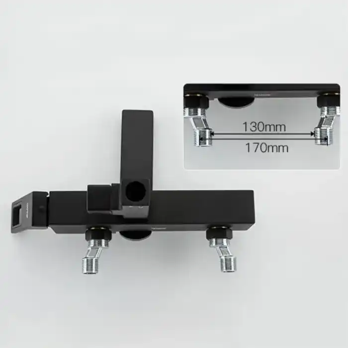 Душевая система Gappo G2417-6  с поворотным изливом, Черный матовый фото 6