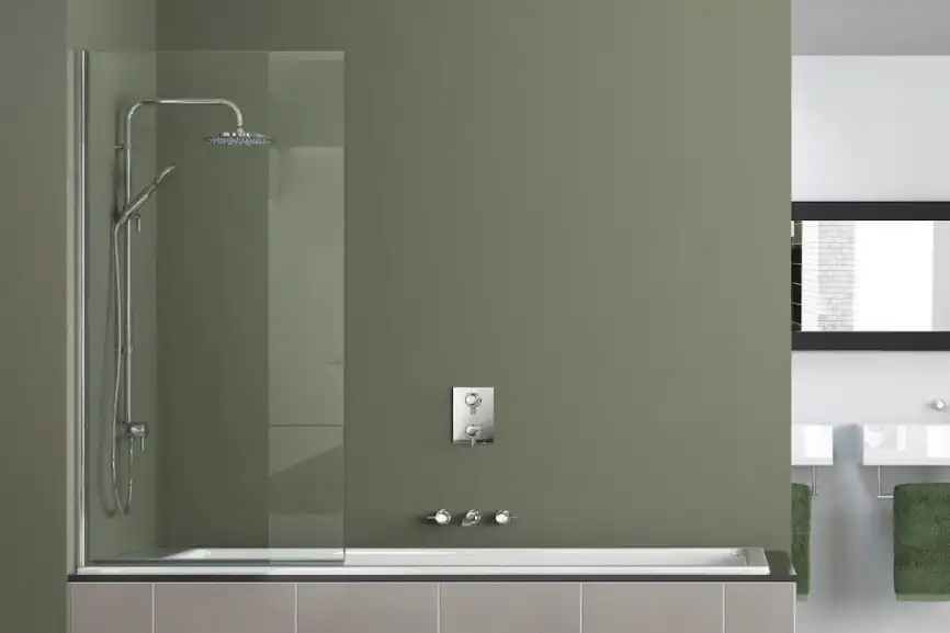 Шторка для ванны Azario Merrit 80 см, AZ-NF6211-1 800, профиль Серебро, стекло Прозрачное фото 1