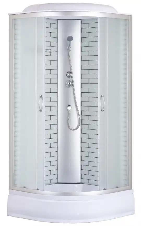 Душевая кабина Loranto 100х100 средний поддон, матовое стекло, профиль Хром, CS-6610-25FW 100 фото 1