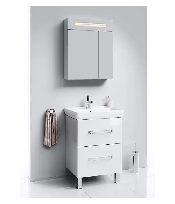 Тумба с раковиной напольная Aqwella Neo 60 см, Neo.01.06, цвет Белый фото 3