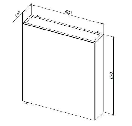 Зеркало-шкаф Aquanet Порто 60 белый 195727 фото 2