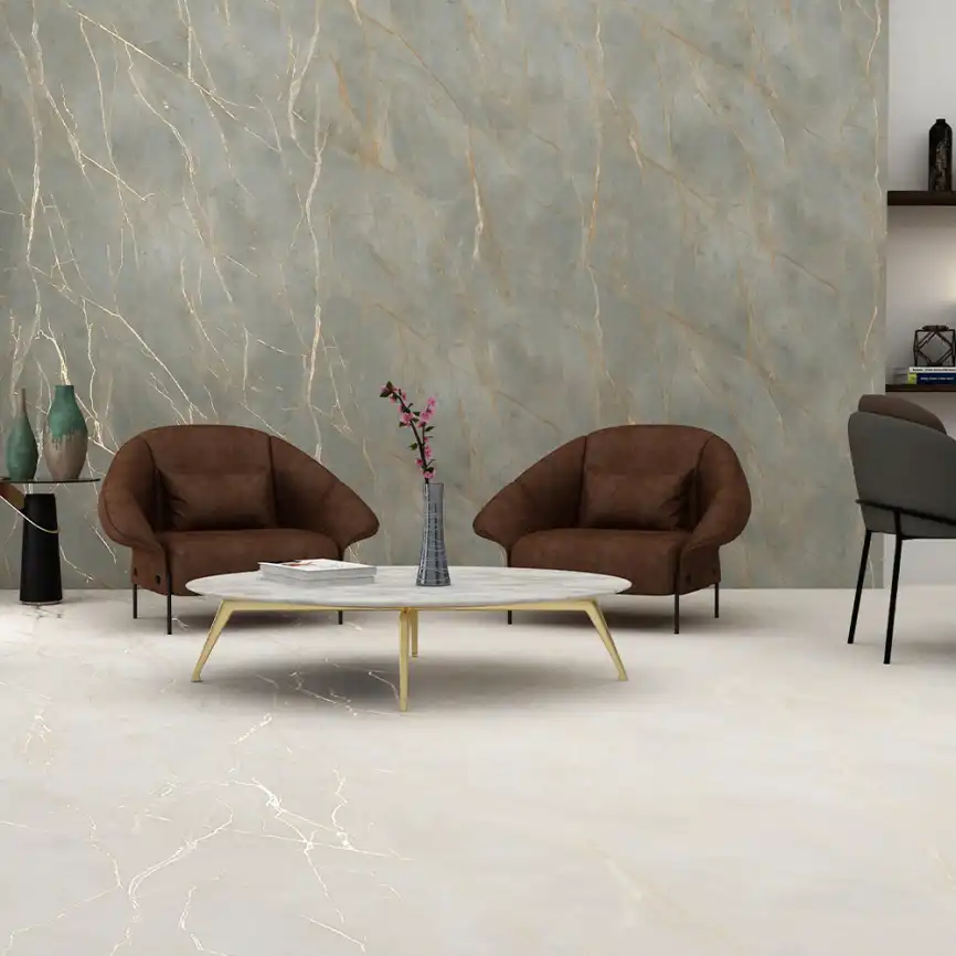 Керамогранит AVS Bever Light 60x120 карвинг, бежевый фото 2