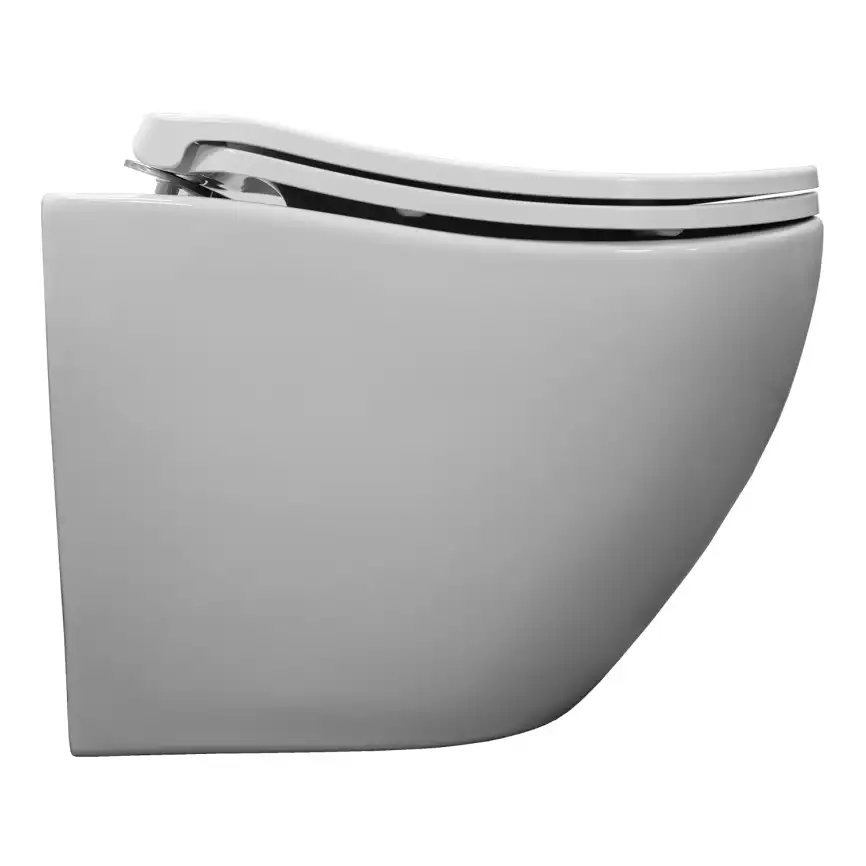 Подвесной унитаз Azario Etera AZ-118E-UQ3 безободковый, смыв Торнадо, в комплекте с сидением микролифт, Белый глянцевый фото 11